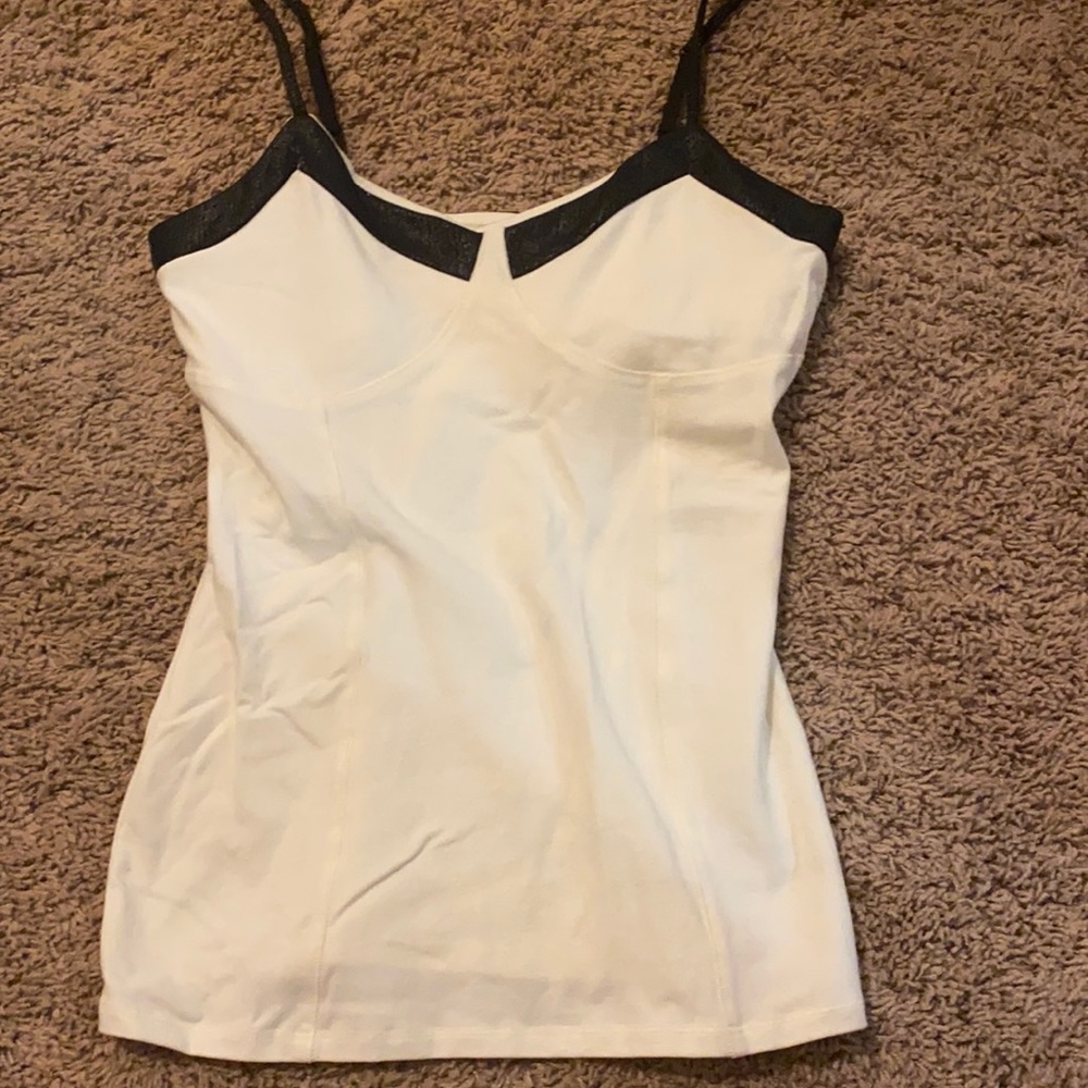 Express Leather detailed Tank Top w/Built in Bra